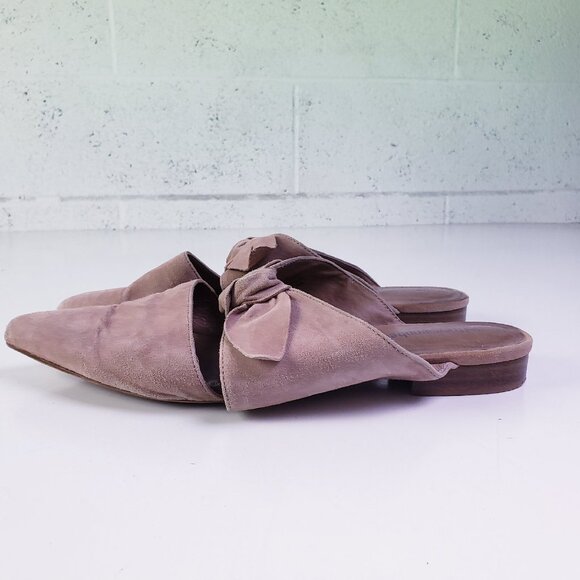 Jeffrey Campbell Charlin Womens Pointed Toe Mule Bow Flat Pink Suede Size 9 - Picture 5 of 11